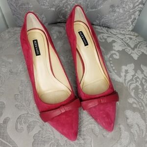 Alex Marie Suede Red Leather Heels